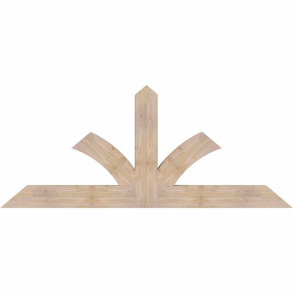 Ekena Millwork Richland Smooth Timber Gable Bracket, Douglas Fir, 72"W x 30"H x 3 1/2"D x 5 1/2"F, 10/12 Pitch GBW072X30X0406RIC00SDF - main